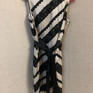 Tahari Arthur Levine Belted Dress 12P